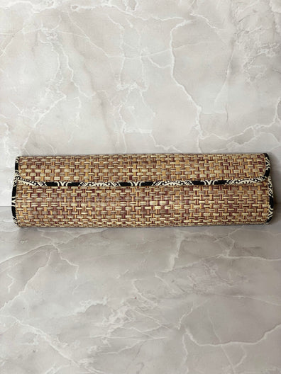 Bamboo Woven Clutch with Japanese Trim